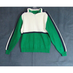 Vintage South Channel Sweater Mens Medium Colorblock Nautical Coastal Retro 80s